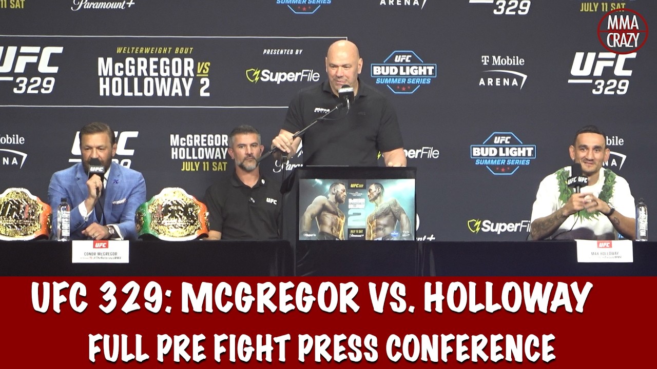 Full UFC 329 Press Conference Conor McGregor vs Max Holloway 2 background