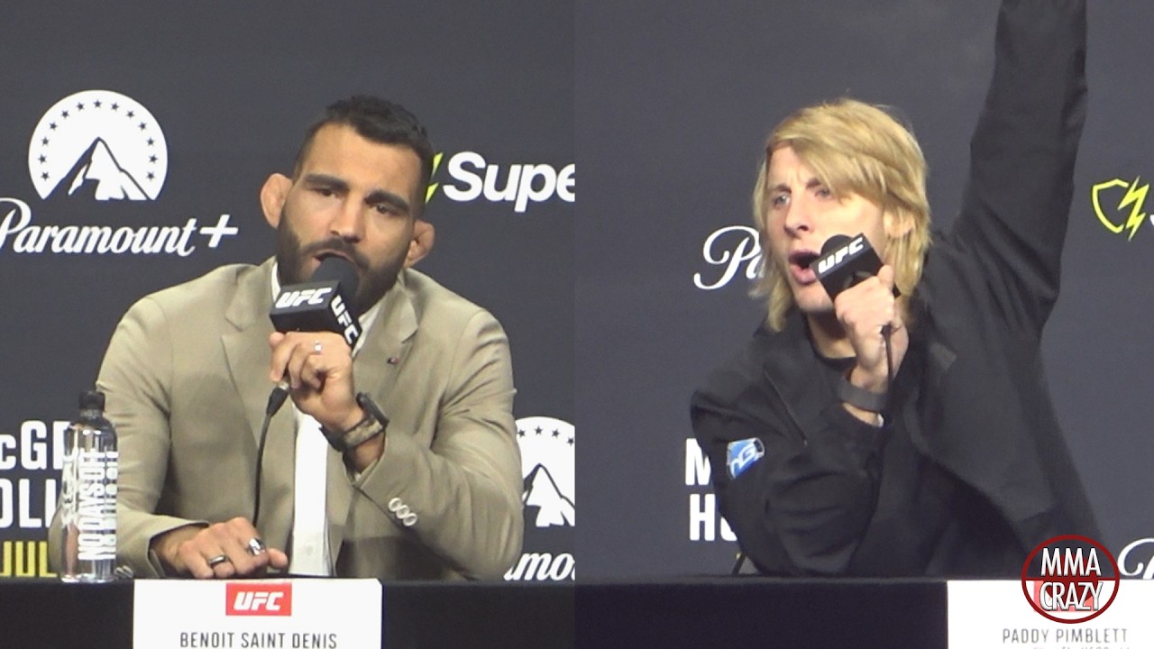 Benoit Saint Denis vs. Paddy Pimblett Press Conference Highlights UFC 329 backdrop