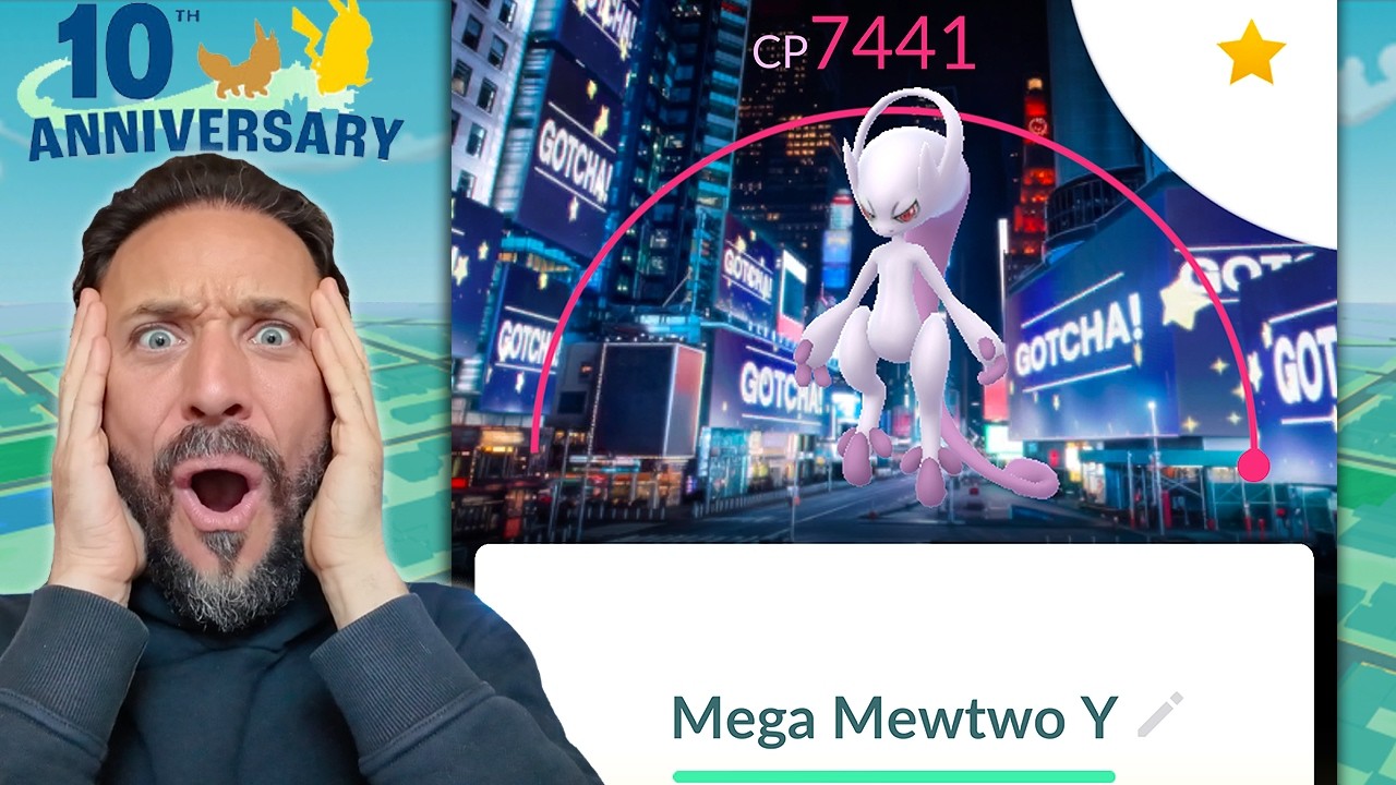 I Caught the RAREST BACKGROUND Mega Mewtwo in Pokémon GO background