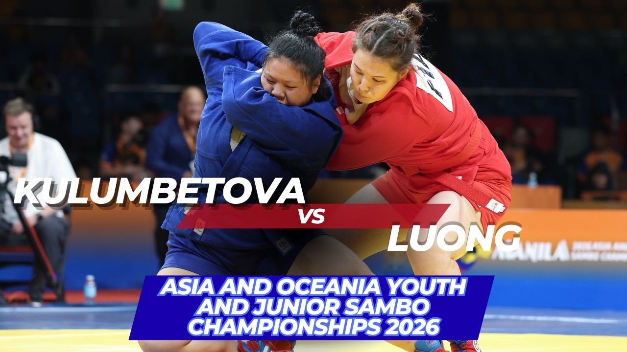 KULUMBETOVA (KAZ) vs LUONG (VIE) - Asia and Oceania Youth and Junior SAMBO Championships 2026 background