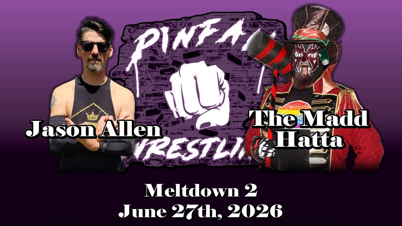 Pinfall Wrestling | Jason Allen vs. The Madd Hatta background