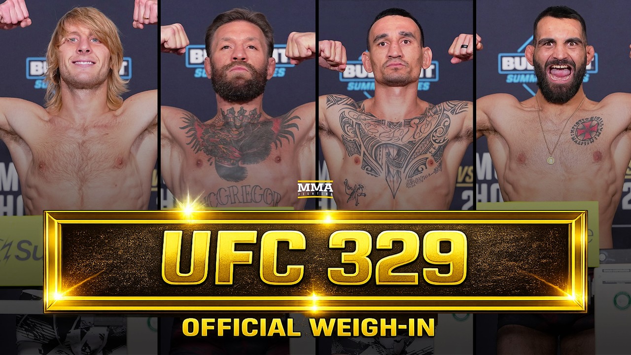 UFC 329: McGregor vs. Holloway 2 Official Weigh-Ins | MMA Fighting background