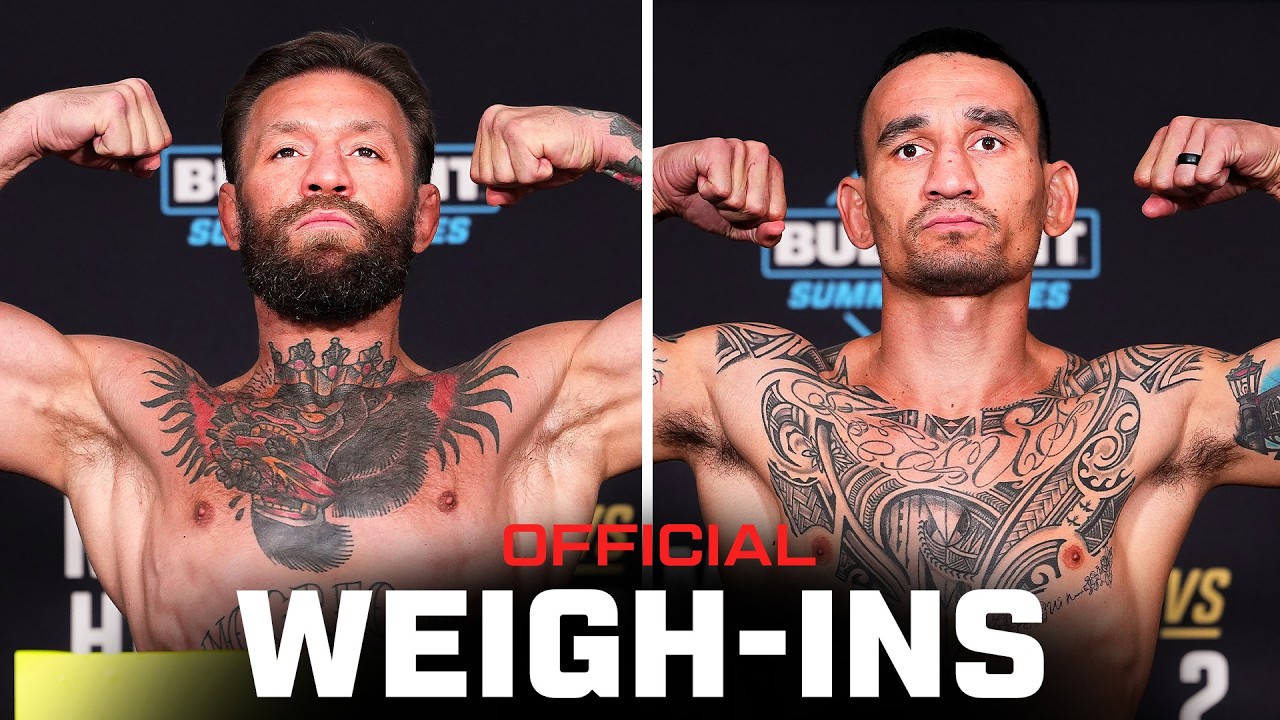 McGregor vs Holloway 2 Weigh-Ins | UFC UFC 329 background