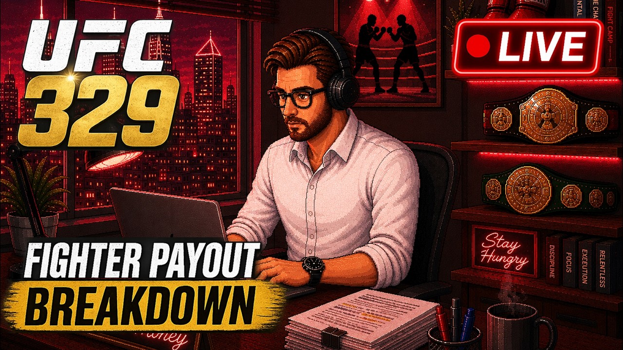 UFC 329 Pre-Fight Show | Fighter Pay, Predictions, & Bonuses background