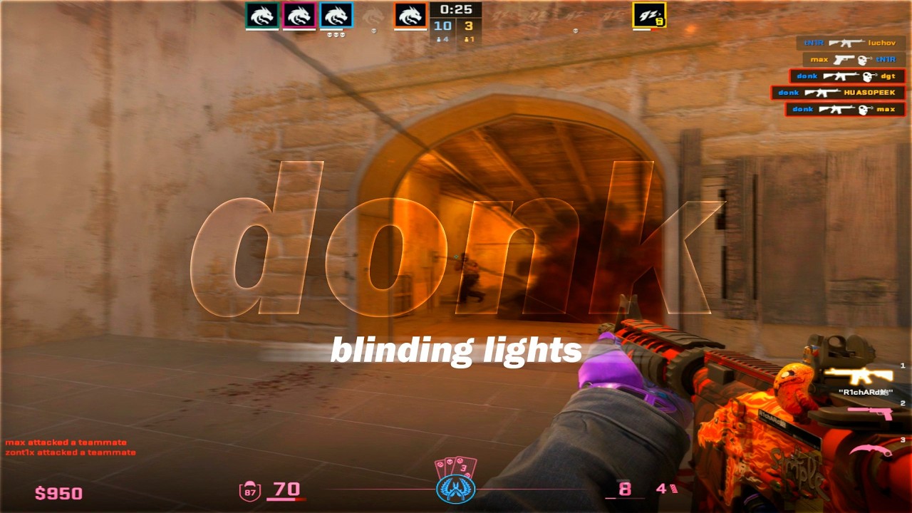donk - BLINDING LIGHTS background