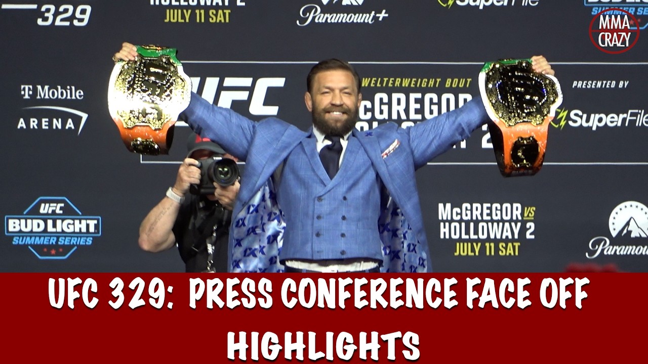 UFC 329 Pre Fight Presser FACE OFF Highlights backdrop