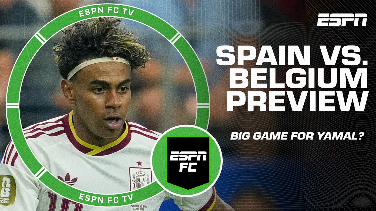 Lamine Yamal says his 'big game in the World Cup is coming' ahead of Spain vs. Belgium 🍿 | ESPN FC background