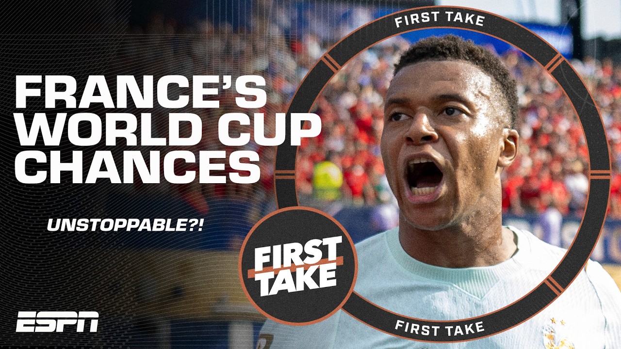 'No. Next question.' ➡️ Can Kylian Mbappe and France BE STOPPED in the World Cup ⁉️ | First Take background