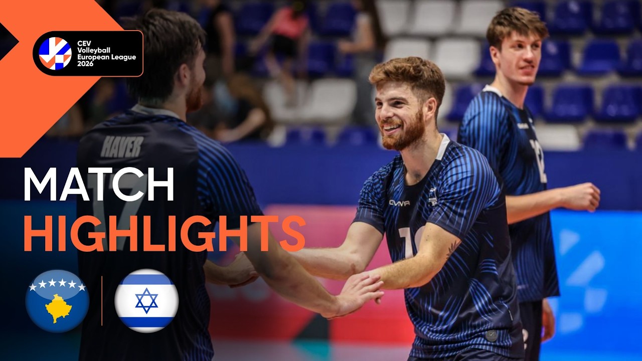 Highlights | Kosovo vs. Israel | CEV Volleyball European League 2026 | Men background