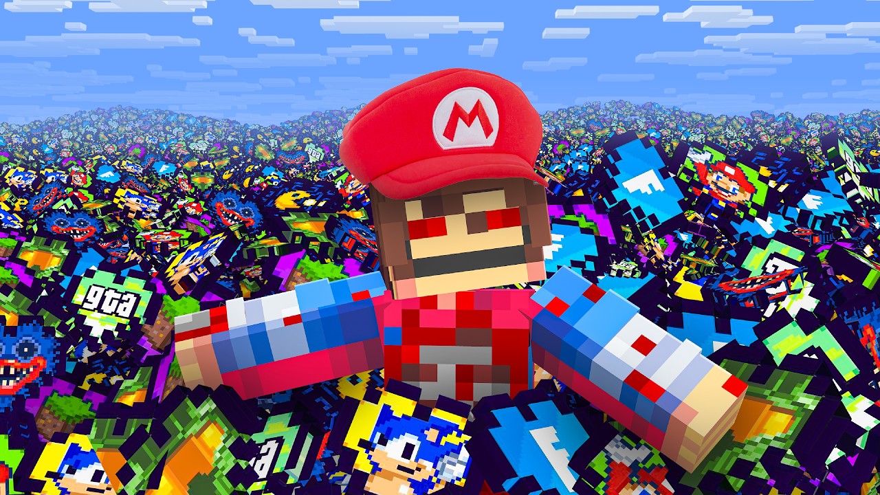 Minecraft with Every SCARY VIDEO GAMES Heart | Checkpoint background