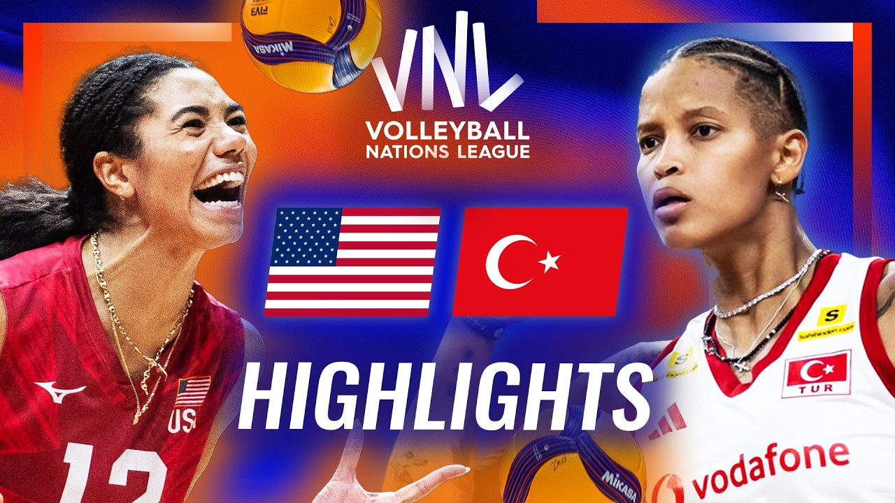 USA 🇺🇸 vs. Türkiye 🇹🇷 - Highlights | Week 3 | Women's VNL 2026 background