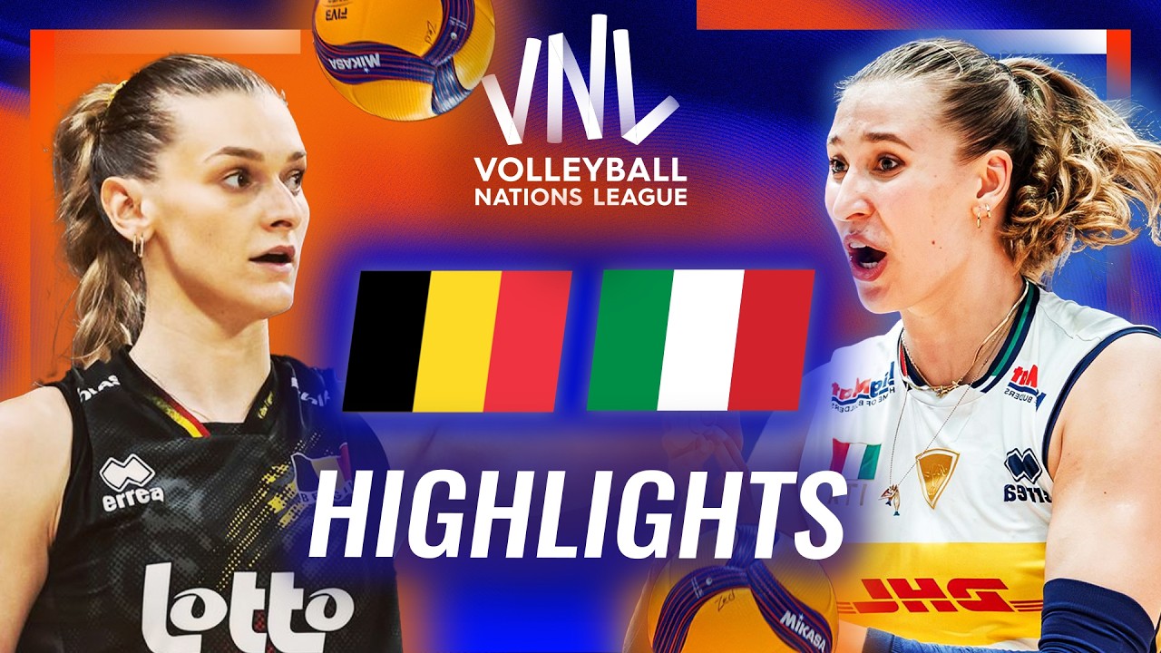 Belgium 🇧🇪 vs. Italy 🇮🇹 - Highlights | Week 3 | Women's VNL 2026 background