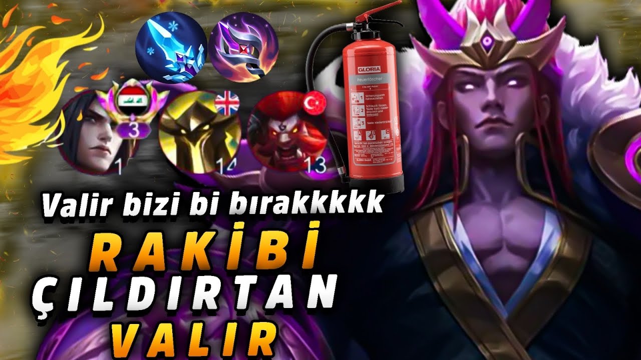 🔥 Ç I L D I R T T I M! - VALİR İLE HERKESİ PEŞİME TAKTIM - Mobile Legends background