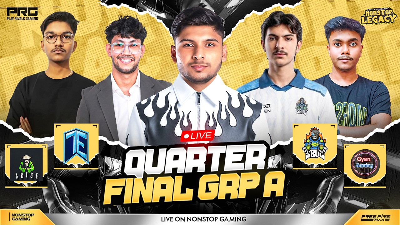 NONSTOP LEGACY CUP QUARTER FINAL GRP-A || TE, S8UL, GG, 4UN, NEB #iqoo15r #nonstopgaming background