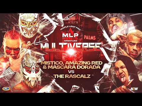 Amazing Red & 'El Sky Team' Mascara Dorada & Mistico vs The Rascalz | MLP Multiverse 2026 background