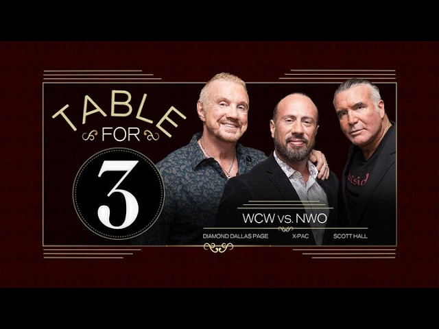 FULL EPISODE: Hall, Waltman and DDP talk WCW vs. nWo | Table for 3 background