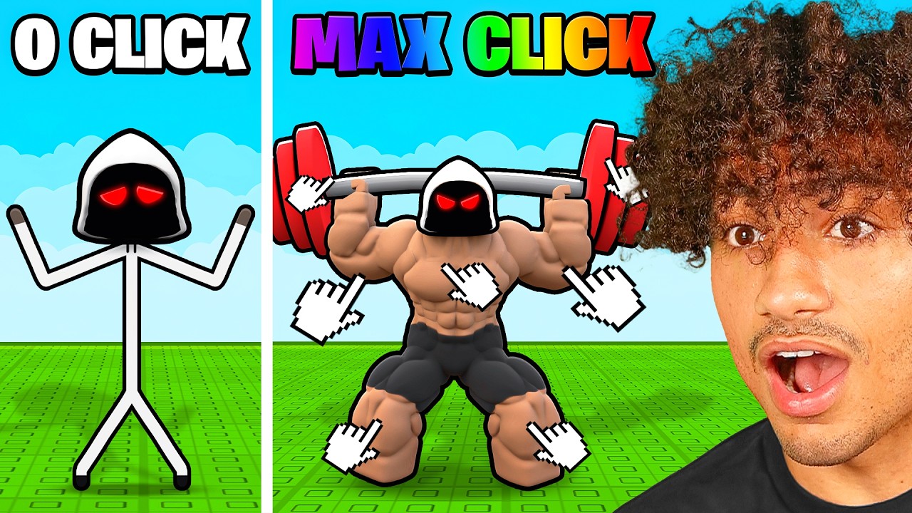 Roblox But Every Second You Get STRONGER.. background
