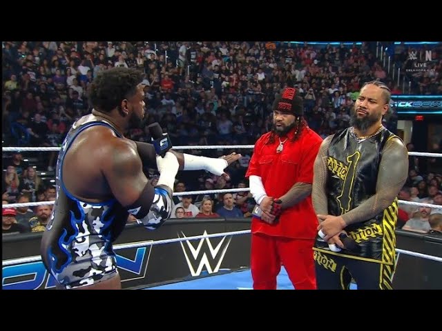 Jimmy uso & Jacob Fatu confronts Royce keys _ WWE Smackdown 10 July 2026 background