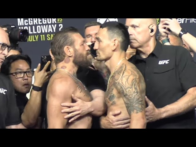 Conor McGregor vs Max Holloway 2 FINAL FACE-OFFS | UFC 329 Ceremonial Weigh-Ins background