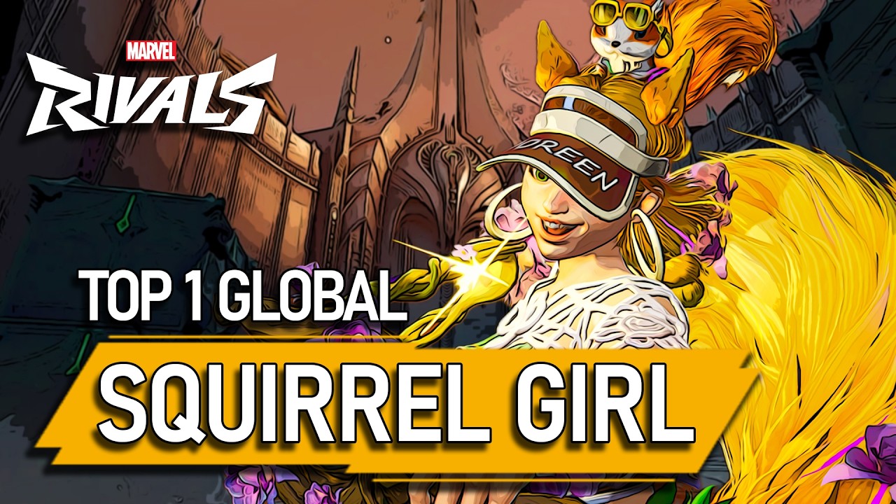 TOP #1 GLOBAL SQUIRREL GIRL ! DumbsterBabie - MARVEL RIVALS PRO background