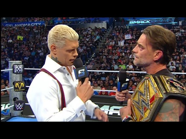Cody Rhodes confronts CM Punk _ WWE Smackdown 10 July 2026 background