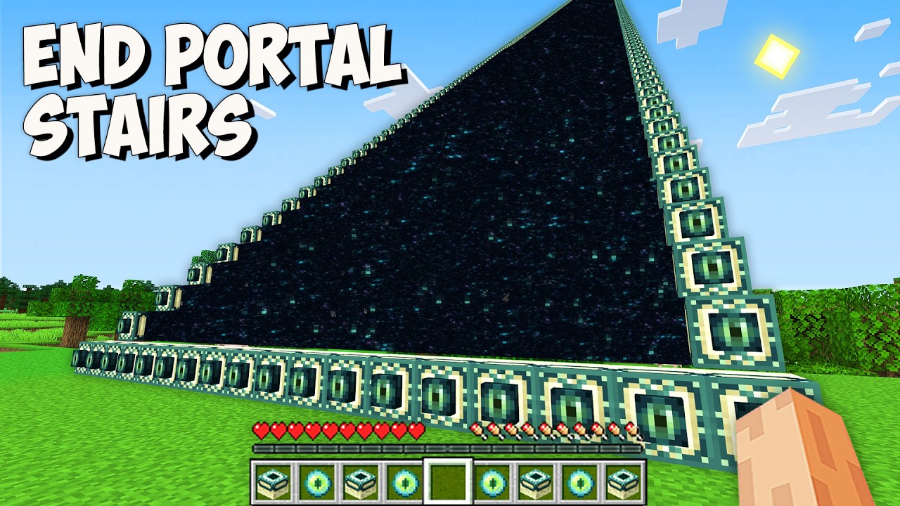 I found THE LONGEST END PORTAL STAIRS in Minecraft! This is THE BIGGEST SECRET STAIRS PORTAL! background