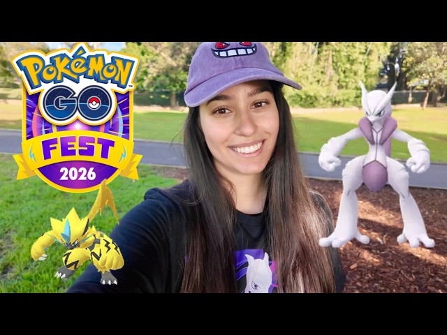 100+ RAIDS & INSANE Luck - POKÉMON GO FEST GLOBAL 2026 (Day 1) background