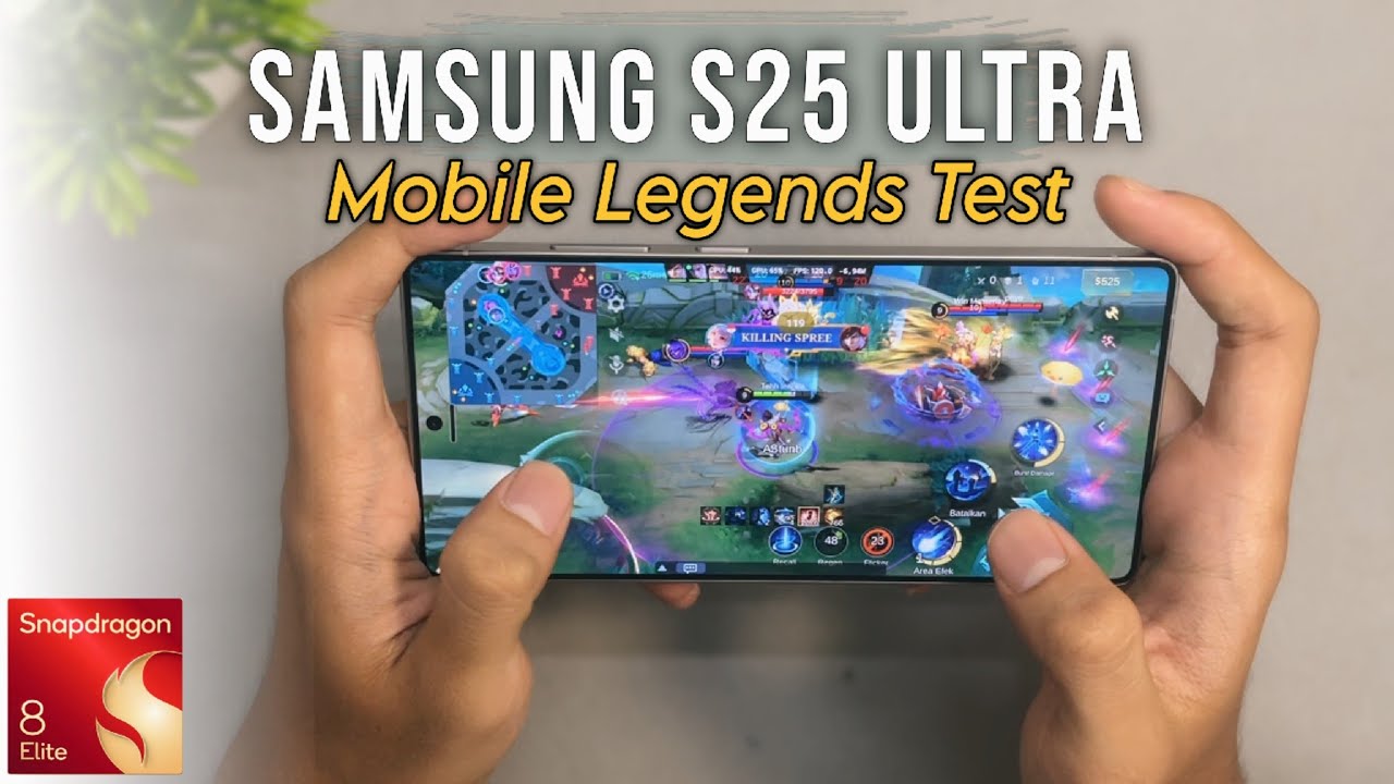 Samsung S25 Ultra Snapdragon 8 Elite Mobile Legends Gaming Test 2025 backdrop