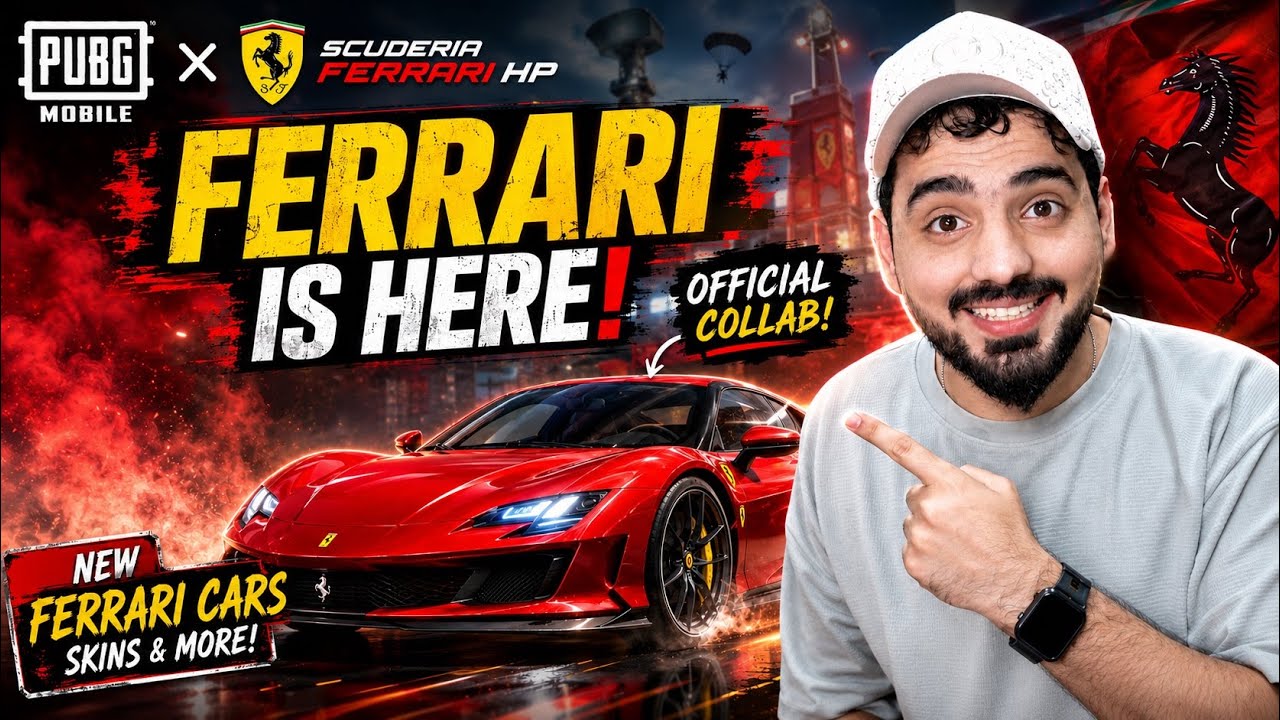 PUBG Mobile × Ferrari Is Finally Here! GIFT 2 Cards 🎁 background