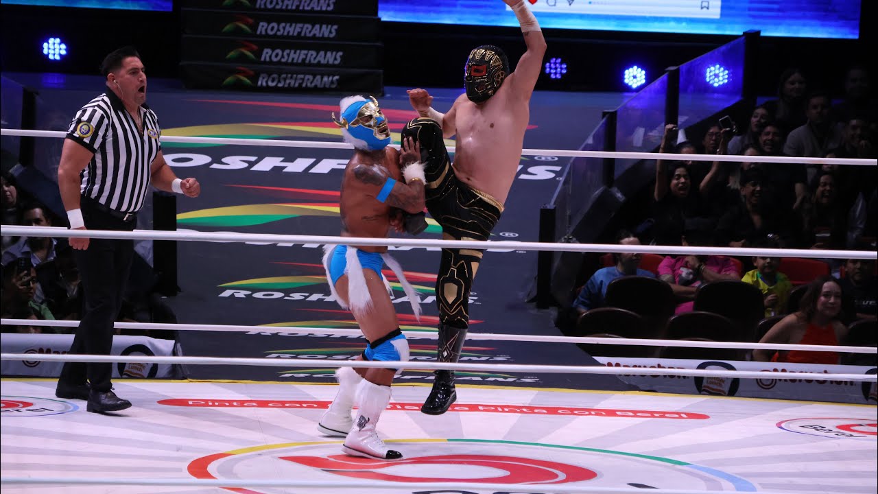 Reporte CMLL: Full Metal, P. Pólvora y Rostro de Acero 🆚 Pequeño Volador Jr., Minos II y Mercurio 2026-07-11 11:26 background