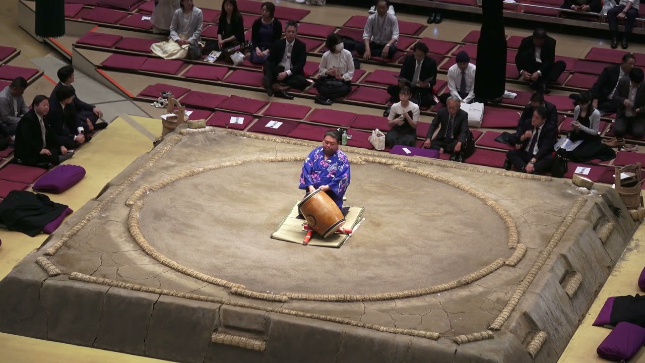 4K 北勝富士断髪式 櫓太鼓打ち分け 寄せ太鼓 跳ね太鼓【北勝富士引退大山襲名披露大相撲】 【HOKUTOFUJI retirement ceremony】2026/05/30 background