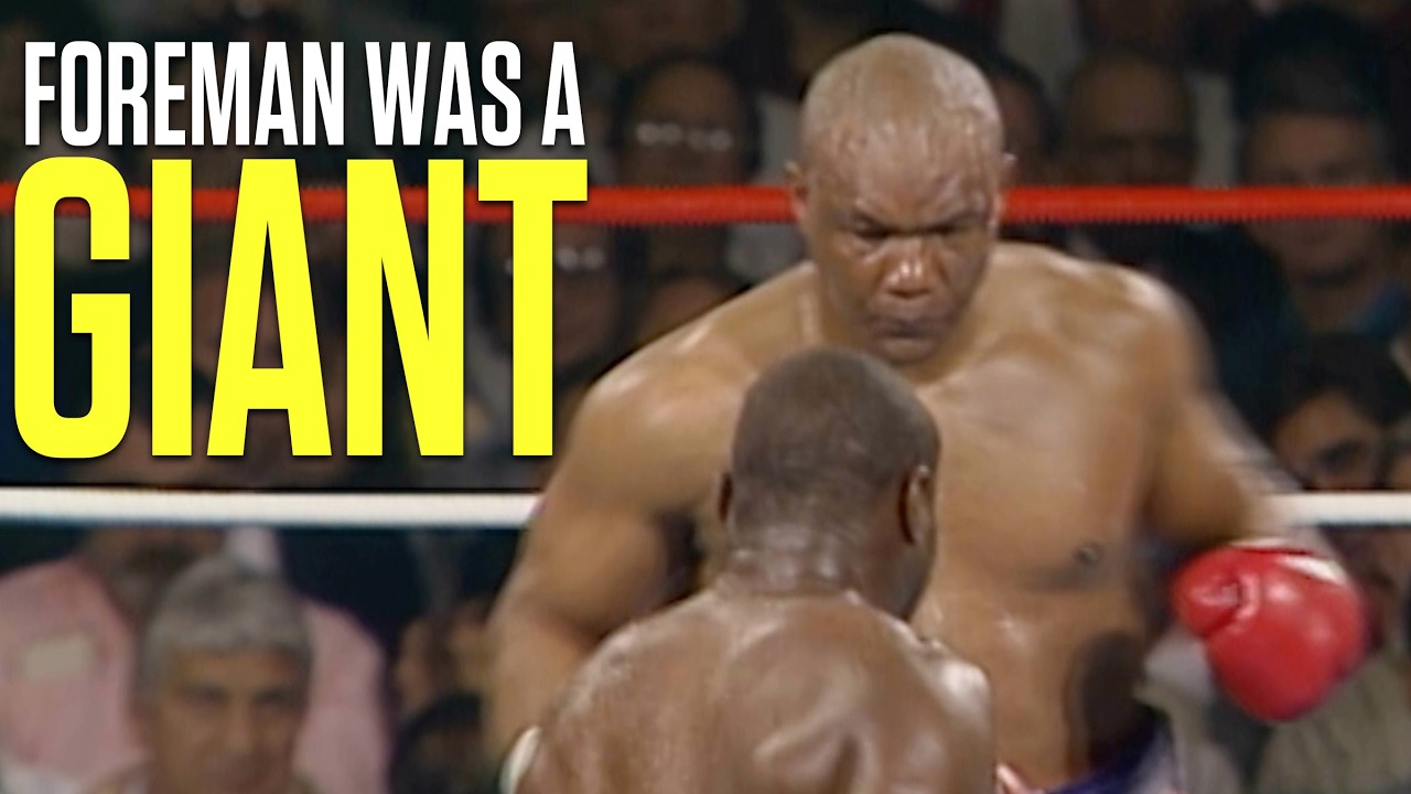 Big George Foreman Was NINE INCHES Taller Than His Opponent background