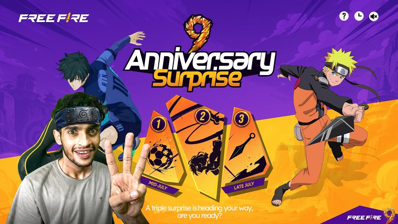 9TH ANNIVERSARY SURPRISE 🥳 Free Fire Max background