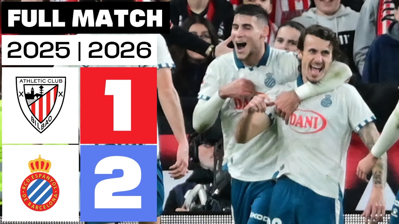 Athletic Club 1 - 2 RCD Espanyol 2025/26 PARTIDO COMPLETO background