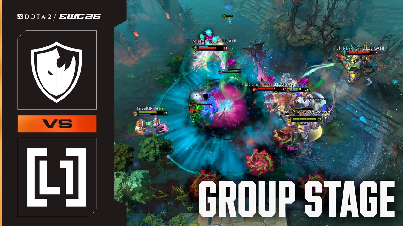 L1 TEAM vs. LEVEL UP | Dota 2 at EWC 26 - Group Stage - HIGHLIGHTS background