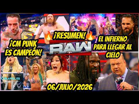 ¡EL INFIERNO PARA LLEGAR AL CIELO! | WWE RAW | 6 Julio 2026 | RESUMEN Y RESULTADOS background