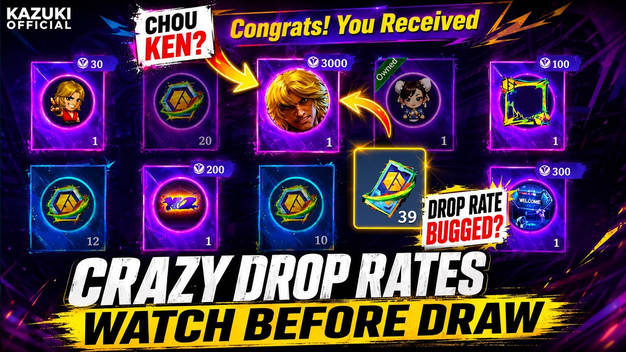 I GOT 1200 CREST IN STREET FIGHTER DRAW & GIFTED CHOU KEN SKIN background