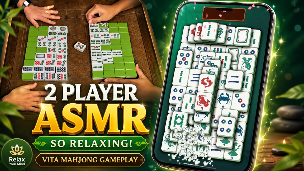 Vita Mahjong 2 Player Gameplay | Relaxing Mobile Mahjong Game background