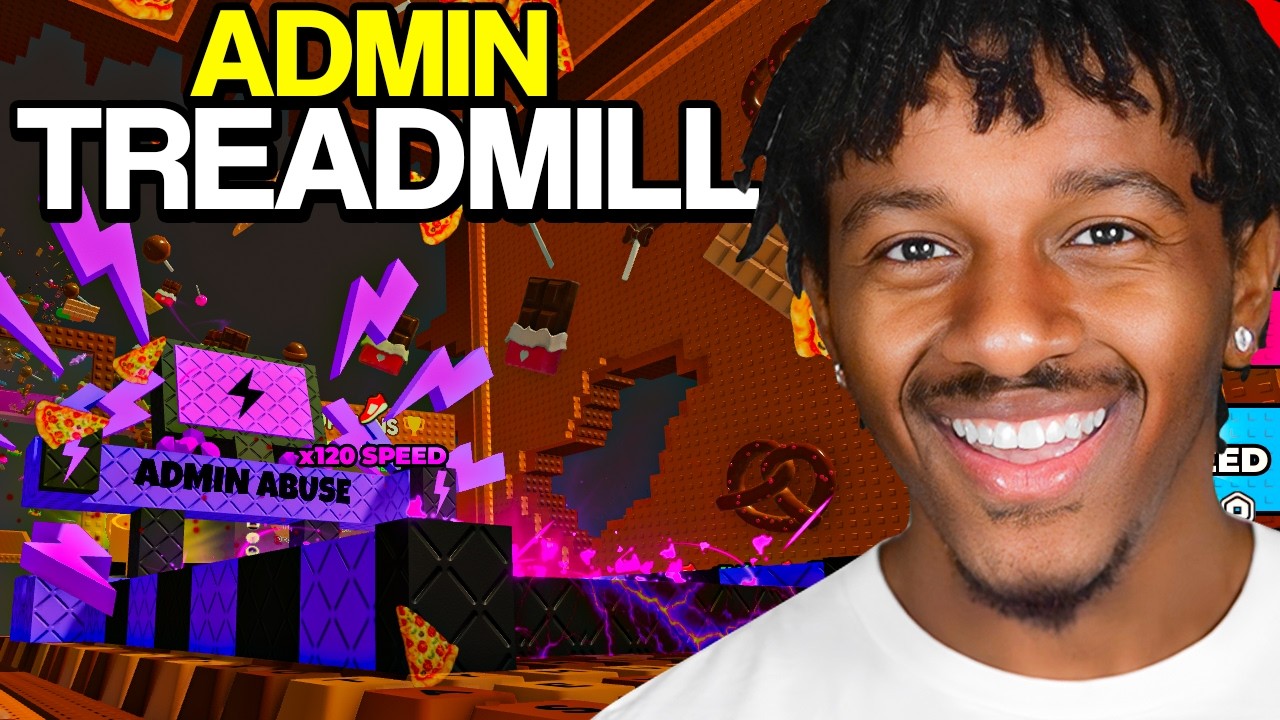 ADMIN ABUSE TREADMILL MADE ME BEAT IN ROBLOX +1 SPEED KEYBOARD ESCAPE background