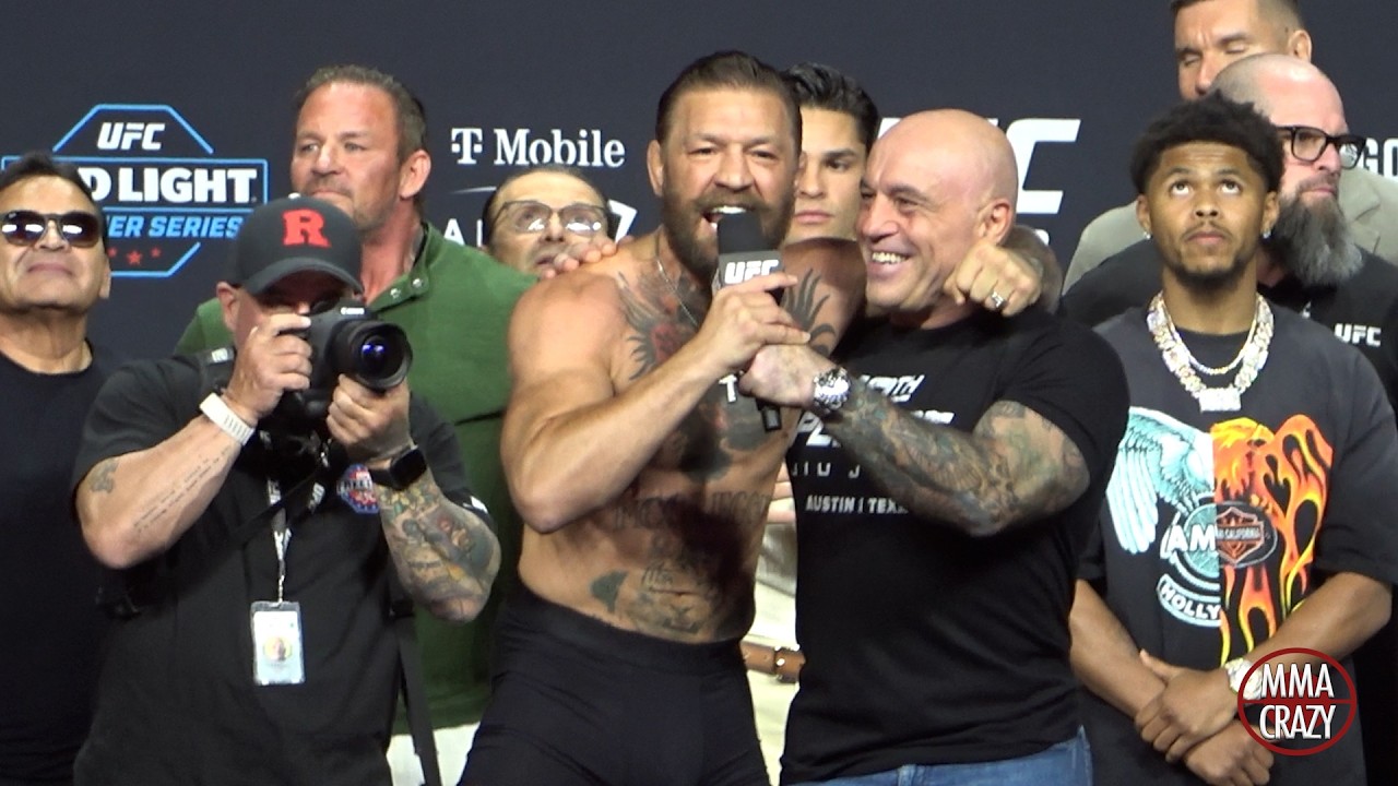 Conor McGregor Last words to Max Holloway "The MAC is BRINGING it" background