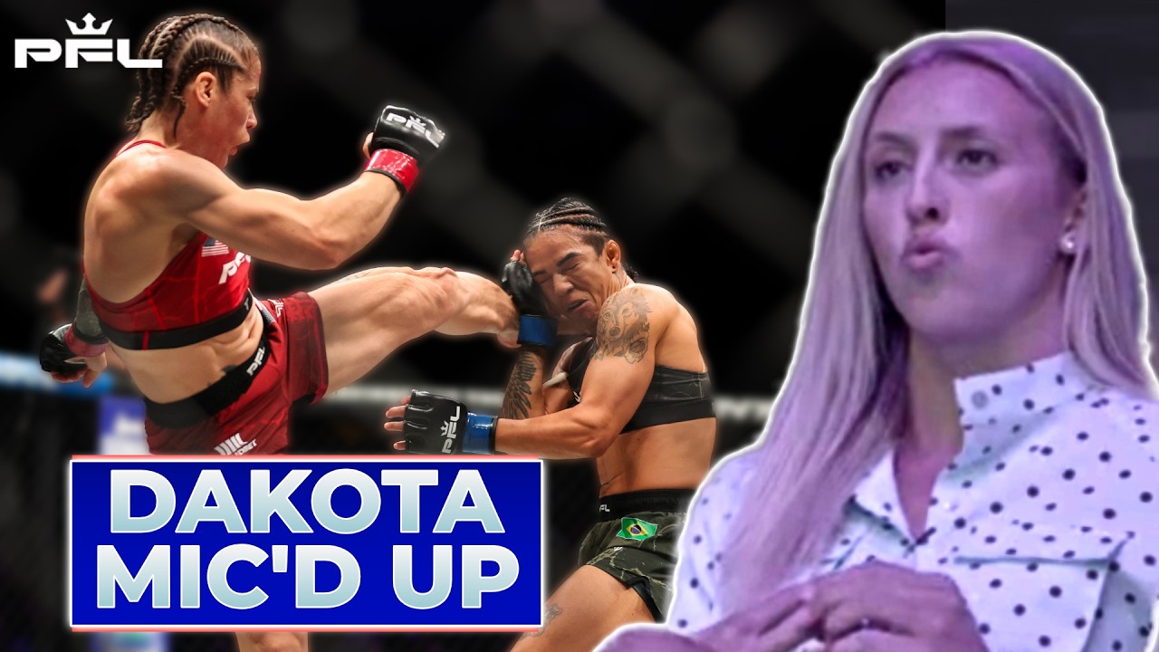 "She Keeps CALLING Me Out!" | Dakota Ditcheva Mic'd Up! | Carmouche v Araújo | PFL San Diego background