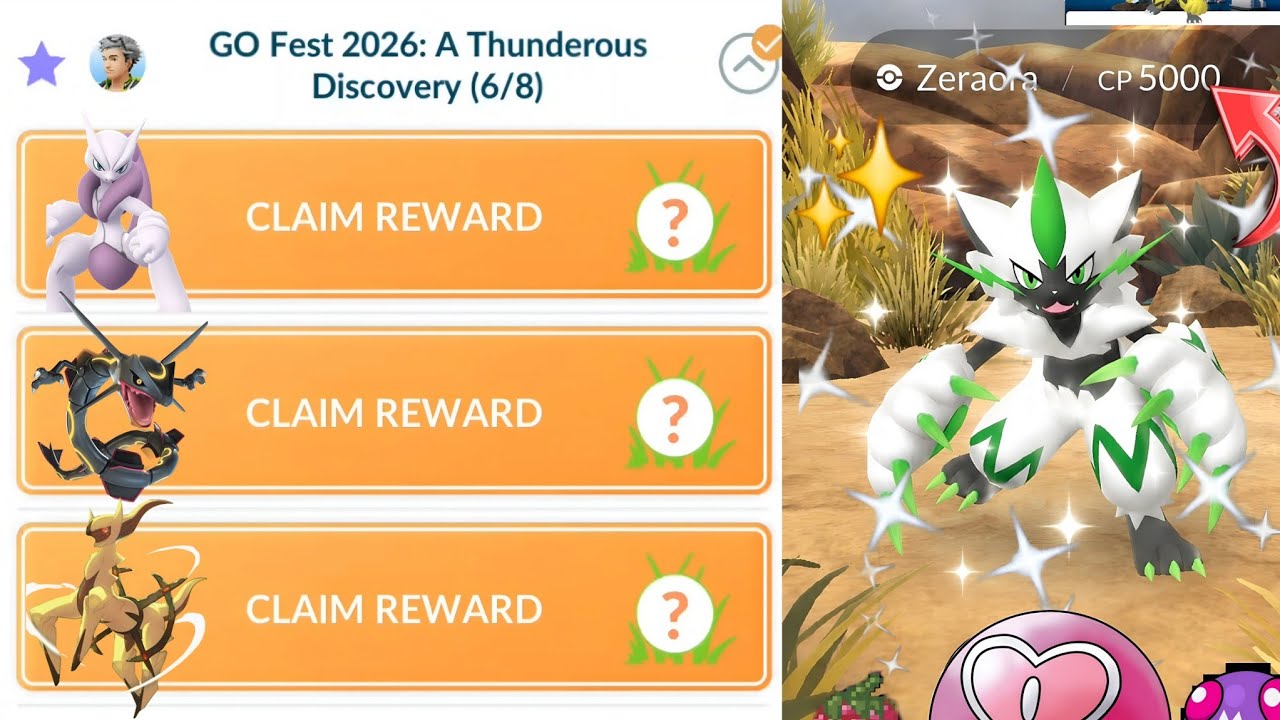A Thunderous Discovery😲Free Zeraora Research in Pokemon Go background