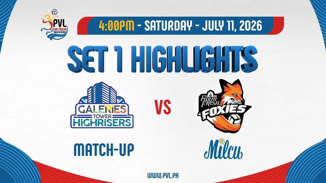 Galeries Tower Highrisers vs. Farm Fresh Foxies - 1st Set Highlights background