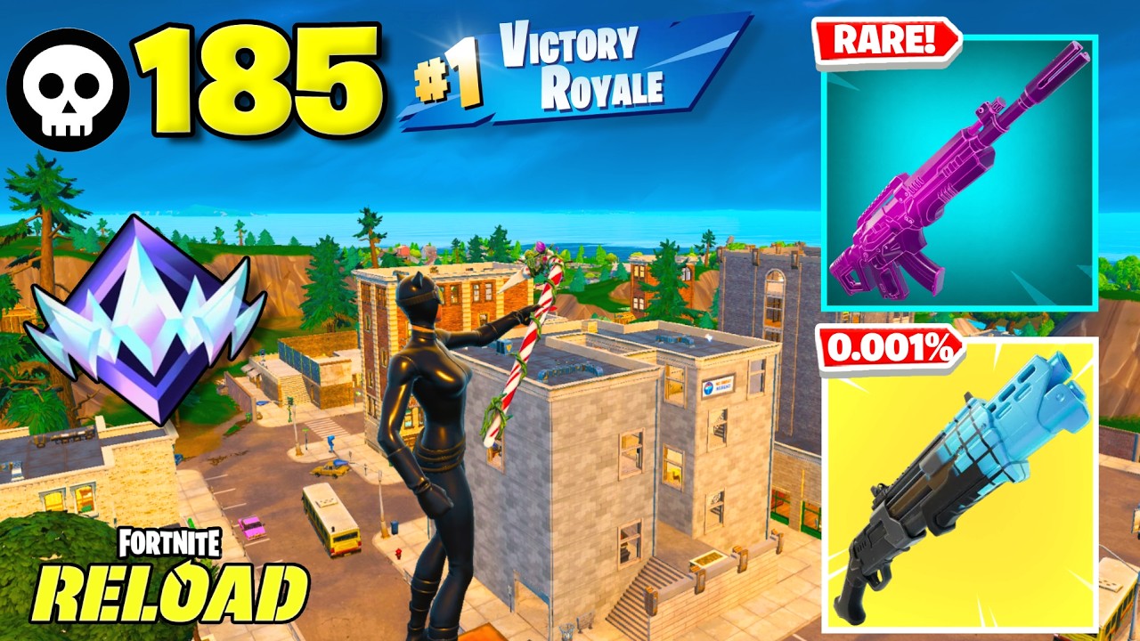 185 Elimination "RANKED RELOAD” Gameplay Wins (Fortnite Chapter 7 PS5 Controller) background