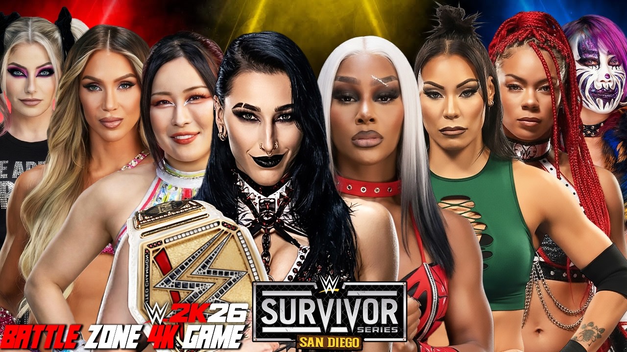 ЁЯФеPURE CHAOS | Rhea Ripley, IYO SKY, Charlotte Flair & Alexa Bliss vs Jade Cargill's Team! background
