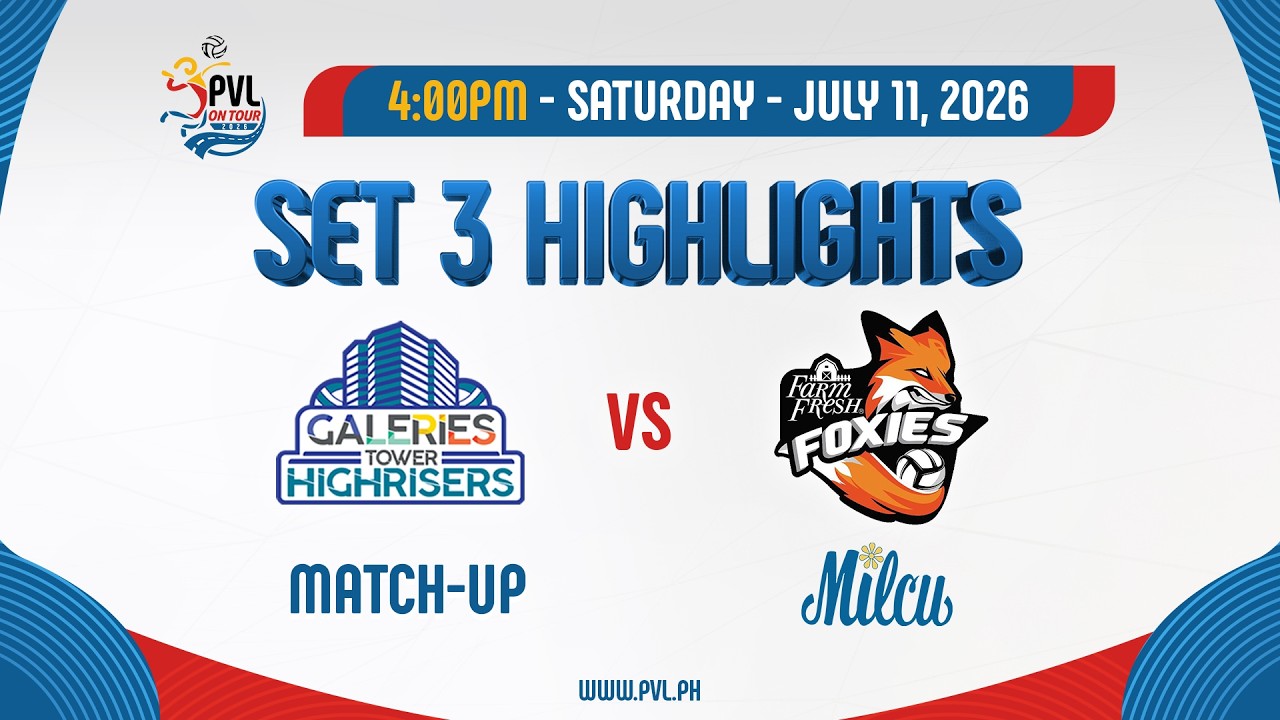 Galeries Tower Highrisers vs. Farm Fresh Foxies - 3rd Set Highlights background