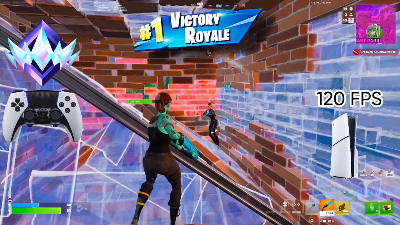 Fortnite Unreal Ranked Reload On PS5 Slim | Controller Gameplay | 120 FPS background