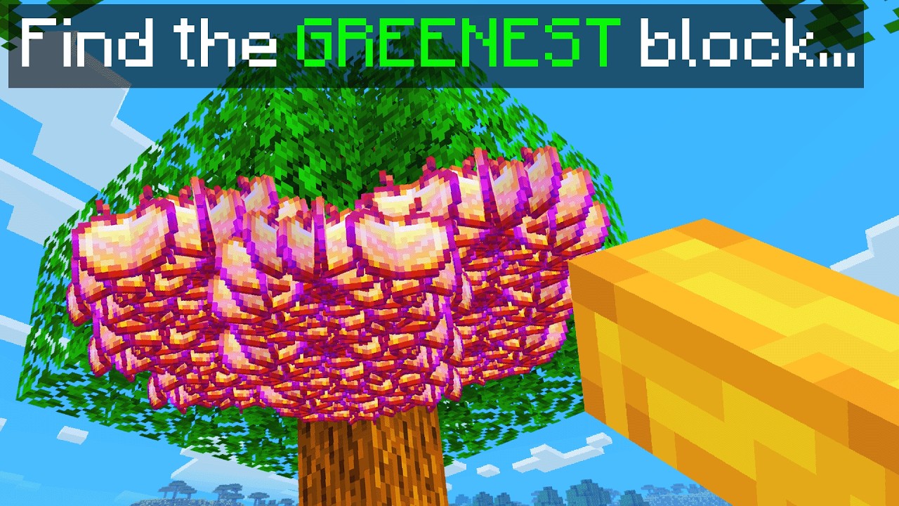 Minecraft but One Block is Secretly OP background