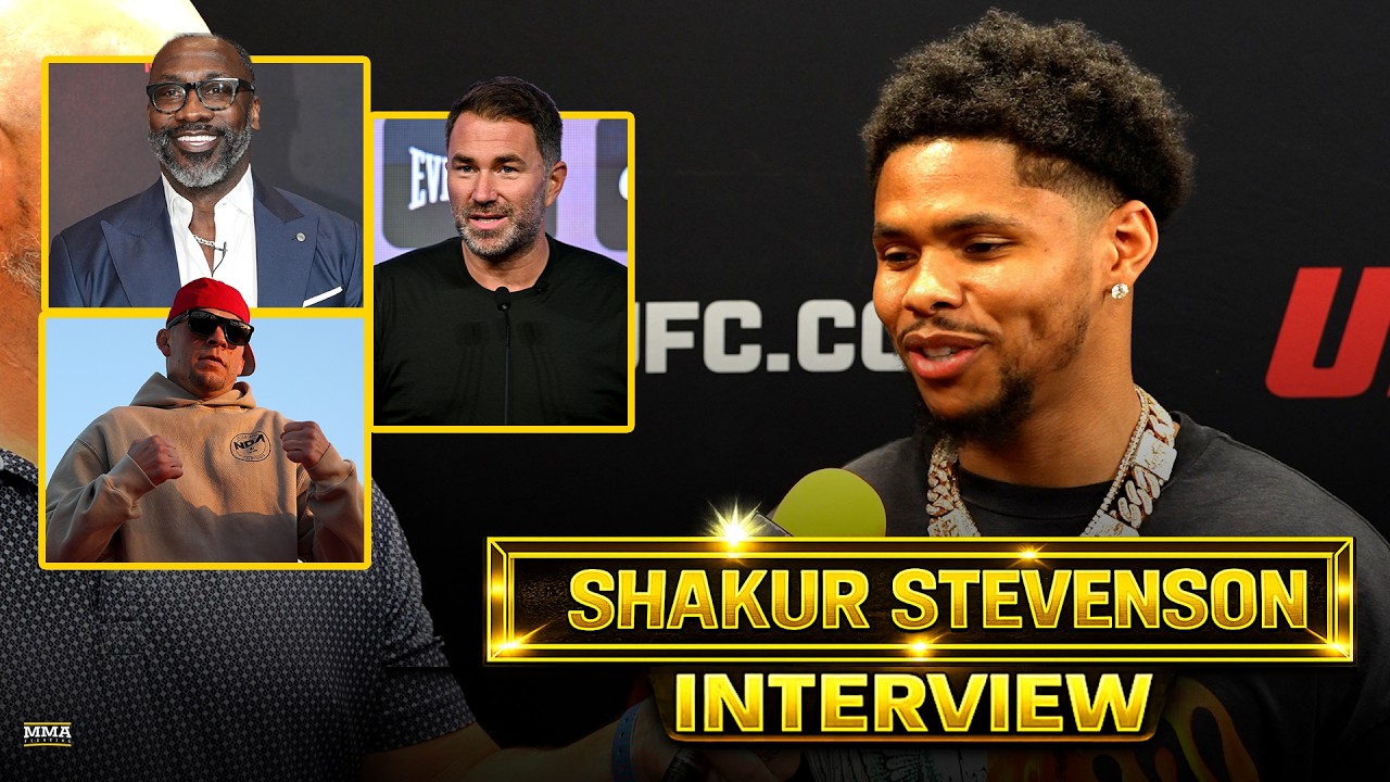 Shakur Stevenson REACTS To Shannon Sharpe, Nate Diaz, Signing With Zuffa Boxing | MMA Fighting background