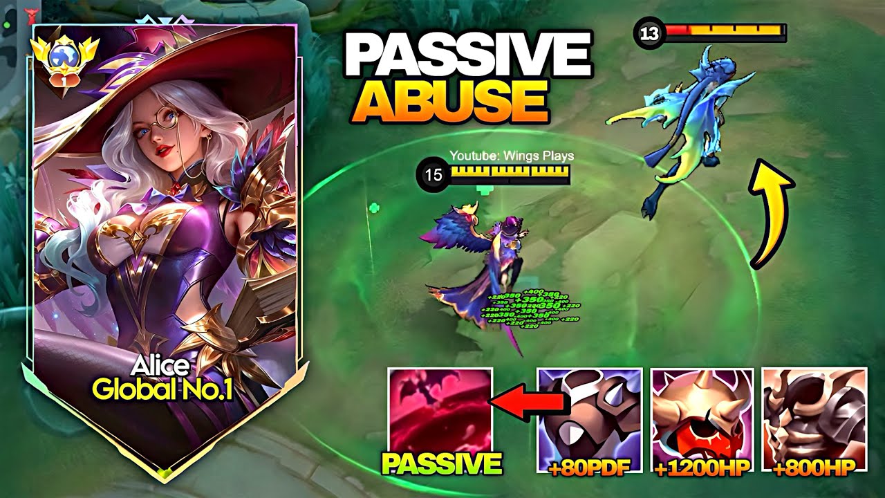 GLOBAL MOMMY ALICE'S NEW PASSIVE ABUSER BUILD MELTS EVERYONE! & I BEST BUILD & EMBLEM | MLBB 2026 background